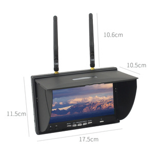 5,8G FPV DVR LS5802D Monitor de 7 pulgadas Pantalla LCD 5802D Receptor dual incorporado Batería RC FPV Drone Monitor - Product Image 4