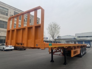 30 40 50 tấn 2 3 4 trục phẳng bán xe tải <span class=keywords><strong>container</strong></span> <span class=keywords><strong>Trailer</strong></span> 48 ft 40 ft 20 ft phẳng <span class=keywords><strong>Trailer</strong></span> để bán - Product Image 3