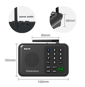Inalámbrico para un rango de 1 milla Sistema de intercomunicación inalámbrico de 10 canales para el hogar para casa, negocios, oficina, intercomunicador, sistema de comunicación para el hogar
