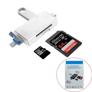 Lettore di schede USB di tipo C sei in uno ad alta velocità adattatore di memoria per telefono cellulare multifunzione esterno per schede SD TF - Product Image 6