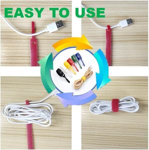 Eco-friendly Nylon Back to Back Hook and <strong>Loop</strong> Cable Strap Reusable Hook <strong>Loop</strong> Tape <strong>Cord</strong> Organizer - Product Image 5