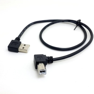 Up Down L/F Angled <strong>Usb</strong> <strong>2.0</strong> Type <strong>a</strong> Male to B Male <strong>USB</strong> Extension Cable for Computer Printer - Product Image 3