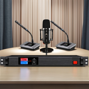 Professional UHF Wireless Conference Microphone <strong>System</strong> Desktop Style with Noise Cancelling <strong>Function</strong> Conference Room Sound <strong>System</strong> - Product Image 2