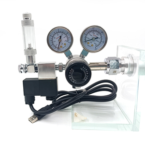铝制CO2水族箱气体调节器，带2个带止回功能的气泡计数器电磁阀 - Product Image 4