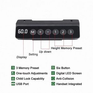 Mesa de trabajo de ordenador de oficina eléctrica de un solo motor moderna Marco de escritorio de Pie ajustable en altura para uso en el hogar y la Oficina - Product Image 4