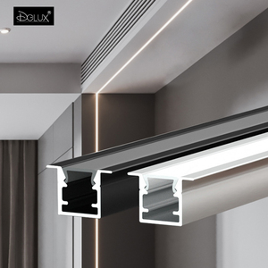 DGLUX בצורת U חריץ חשוף תעלת LED רצועת תאורה ליניארית אלומיניום פרופיל Led אקסטרוד