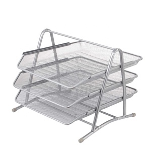 Office Supplies Wire Mesh Metal Three-layer <strong>File</strong> Rack Data Storage <strong>File</strong> Rack Data Drawer Type - Product Image 2