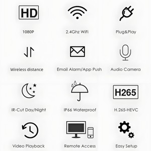 Best-Selling 4*2MP WiFi <strong>Security</strong> Camera <strong>System</strong> with Night Vision for Outdoor Use Includes NVR and HDD Data Storage Options - Product Image 6