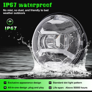 Twin 4.5'' 3.5&quot; <strong>Led</strong> Motorcycle Lamp Fog Head Lights 4 Inch <strong>4.8</strong> Inch 4.5 Inch Round <strong>Led</strong> Headlights 30w Fog Light for Harley - Product Image 3