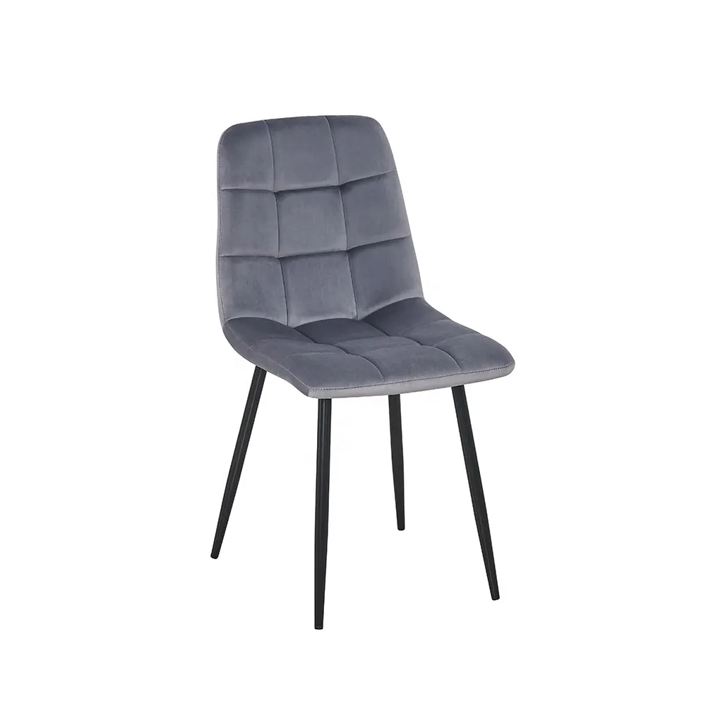 Vendita calda moderna di lusso francese Grey velluto sedia da pranzo a buon mercato ristorante sedia per la casa soggiorno camera da letto uso tessuto Design