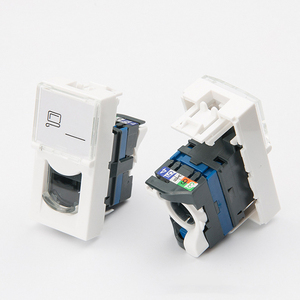Utp Cat6 Toolless Keystone Jack 45*22.5 Cat6 Rj45 Quick <strong>Connect</strong> French <strong>Type</strong> Keystone Jack Rj45 Faceplate With Shutter - Product Image 1