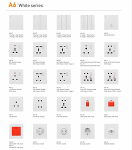 250V accessori elettrici per uso domestico presa a muro-4 vie a 3 vie per la casa Hotel presa dati di rete doppio polo - Product Image 6