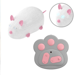 龙溪迷你动物模型玩具搞笑猫狗玩具<span class=keywords><strong>rc</strong></span>红外鼠标遥控跑步发光二极管带电池儿童眼睛宠物