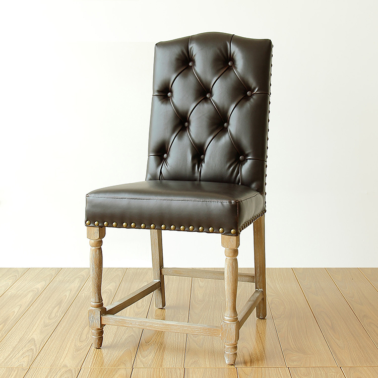 Wholesale chaise italienne design modern black wooden dining living room study restaurant kitchen chair leather