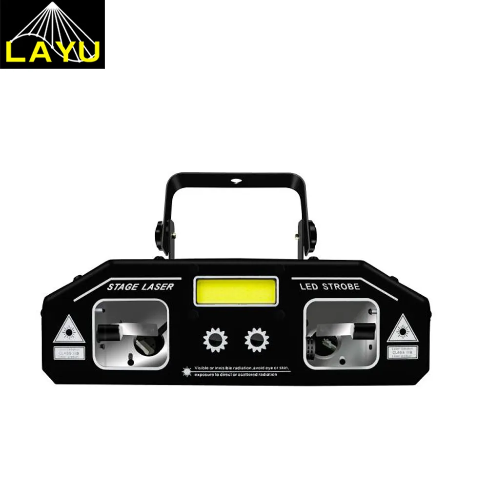 Barato dj disco rgb luzes de laser, 3 em 1 led efeito estroboscópico som luz laser