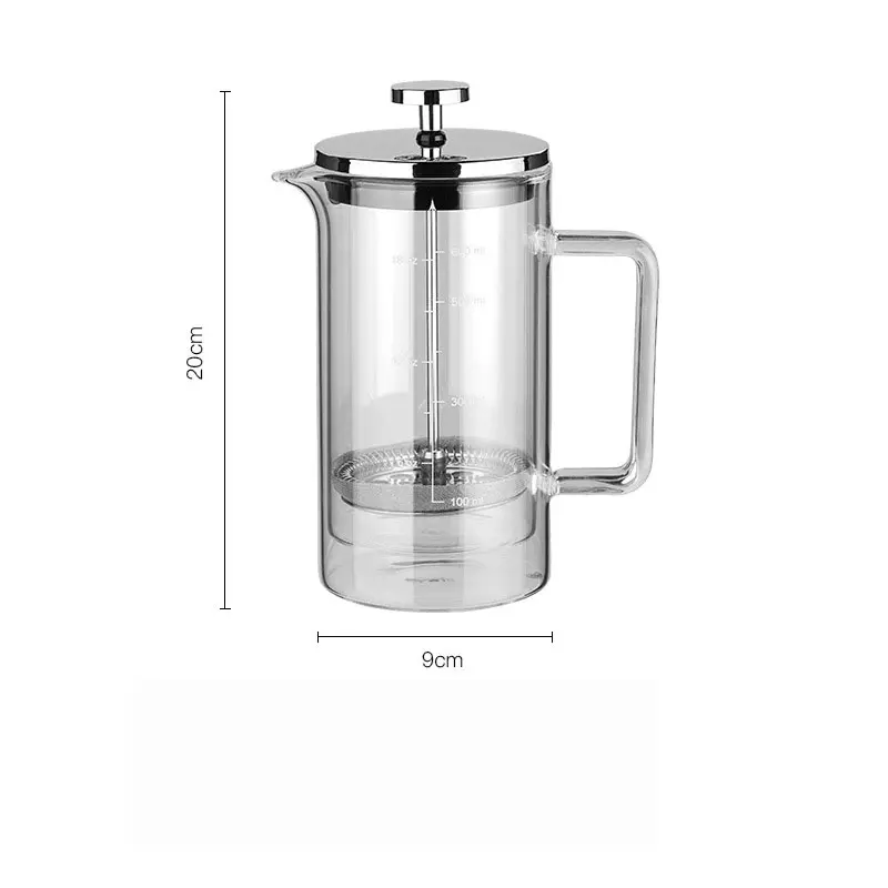Borosilicate Glass Coffee Maker Tea Borosilicate Press Pot Glass french press glass coffee mug with handle