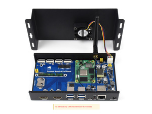 Mini Computer PoE Waveshare basato sul modulo di calcolo Raspberry Pi 4 (non incluso), custodia in metallo, con ventola di raffreddamento - Product Image 2