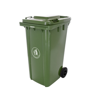 Environmentally friendly custom color coded <span class=keywords><strong>240liter</strong></span> 240L gray outdoor bin plastic dustbin for parks
