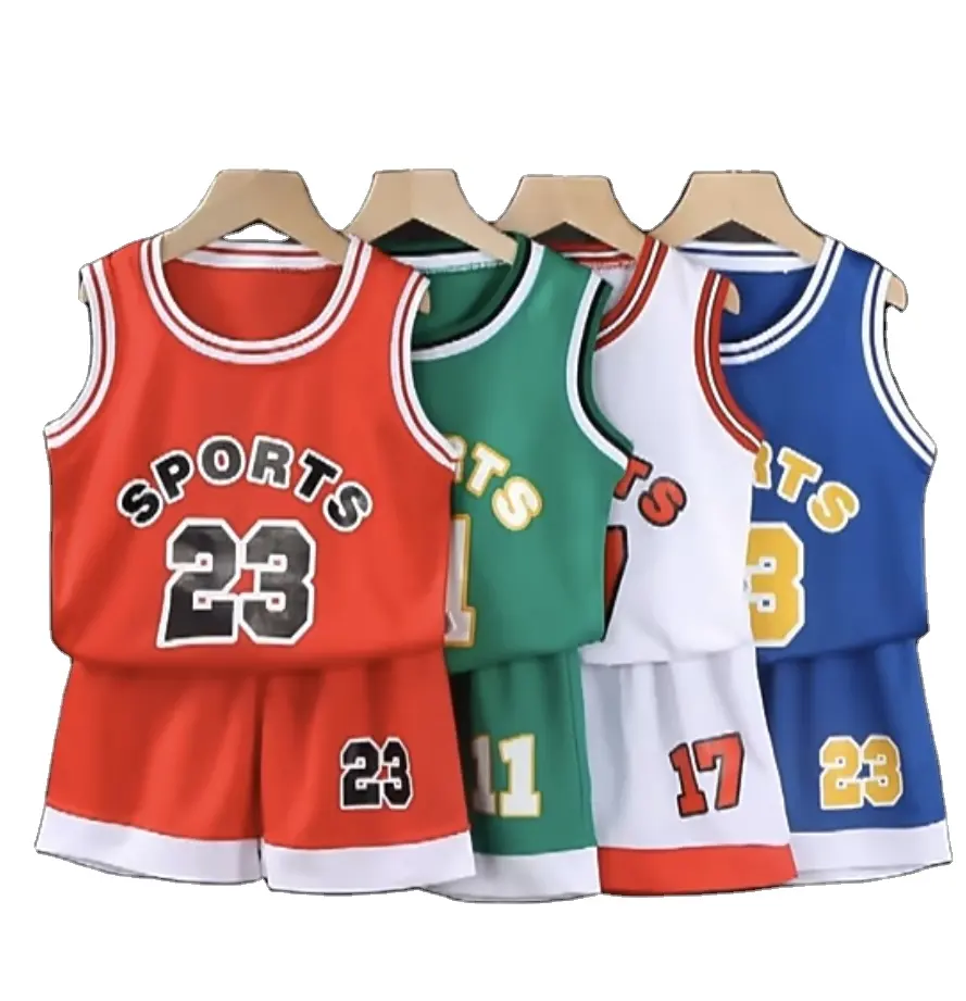 UNIFORMES DE EQUIPO de baloncesto para niños y niñas, ropa deportiva para exteriores, camisetas de manga corta de 1 a 12 años