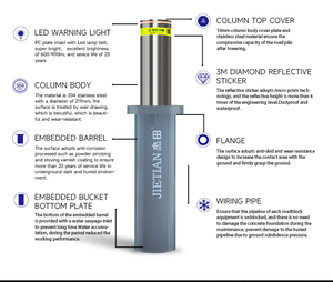 מחיר המפעל תאורה בטיחות bollard חשמלי הידראולי אוטומטי עולה כביש חוסם מערכת חניה הידראולי - Product Image 5