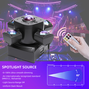 Iluminação de Palco DMX512 Ativada por Som Controle Remoto Auto Run Master Slave 18CH CRI90 Casamento Festa KTV Bar Clube Casa - Product Image 4