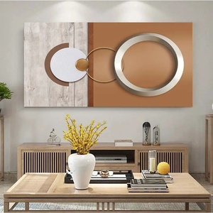 瓦比萨比几何水晶瓷画壁画艺术家居装饰帆布印花画