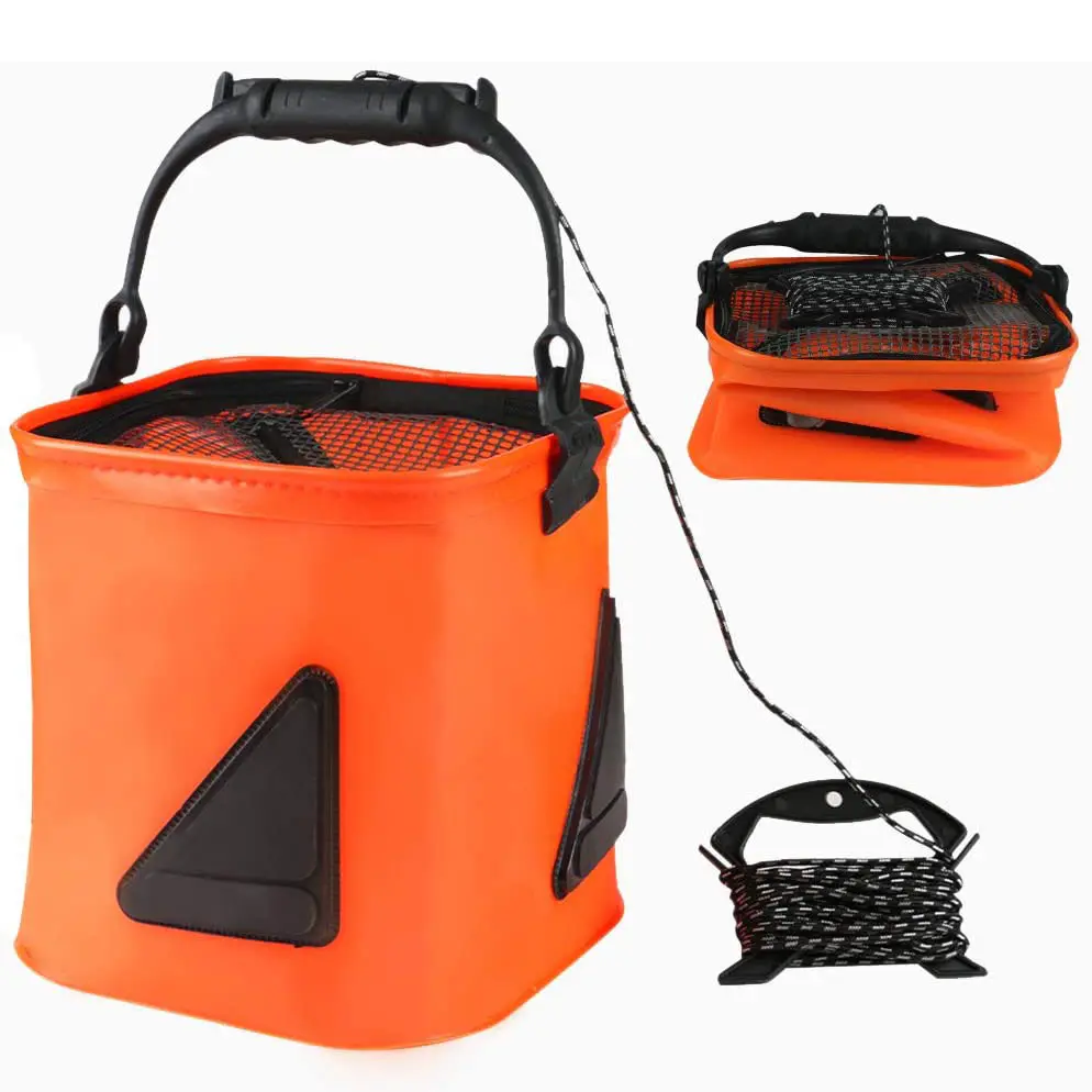 LE CITY-cubo de silicona plegable para pesca, personalizado, impermeable, bolsas cuadradas de 10 litros para picnic, camping y senderismo