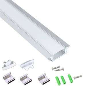 10-Pack 150CM 4.92FT LED Strip อลูมิเนียมโปรไฟล์พร้อมตัวกระจายน้ำนม,ช่องแสงเทปปิดภาคเรียน24.7X7MM สำหรับริบบิ้นกว้าง12มม - Product Image 1