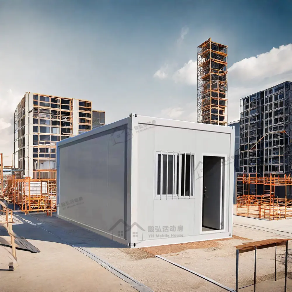 Casa contenedor de paquete plano de fácil montaje Casas modulares Tipo contenedor Cabina prefabricada para el hogar para el departamento de construcción de oficinas