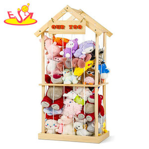 Xoay bằng gỗ sở thú theo chủ đề đồ chơi sang trọng Tổ Chức-nhiều lớp hình trụ Thú nhồi bông lưu trữ giá với "sở thú của chúng tôi" dấu hiệu w08c409 - Product Image 5