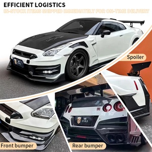WideBody Kit pour Nissan GTR R35 Top Secret Style Car Bumper Body Kit Avant Capot Arrière Spoiler Trunk Cover Sideskirts Wheel Arches - Product Image 3