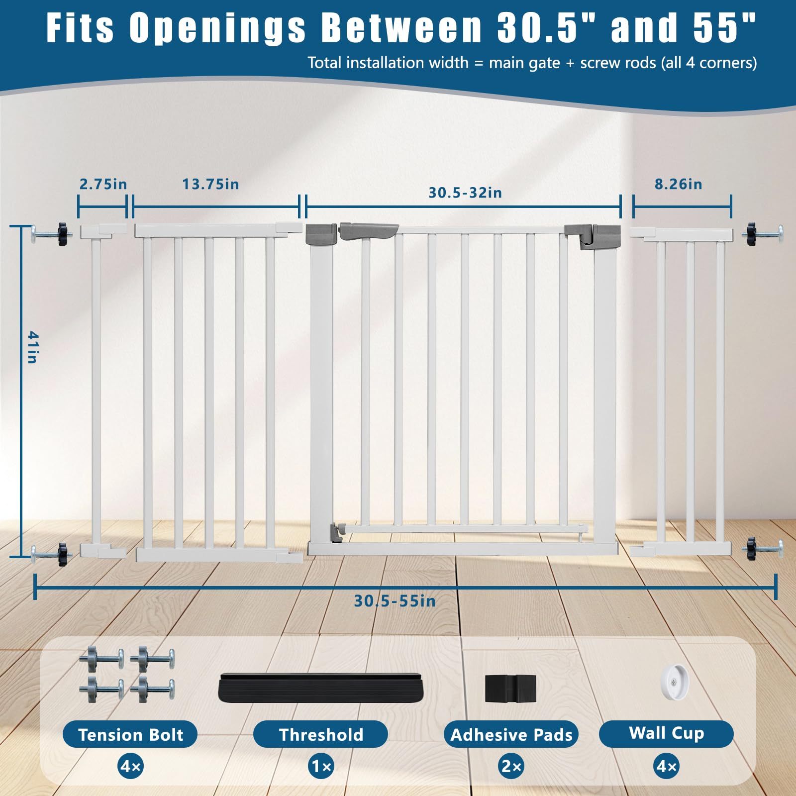 Width:30.5"-55" W