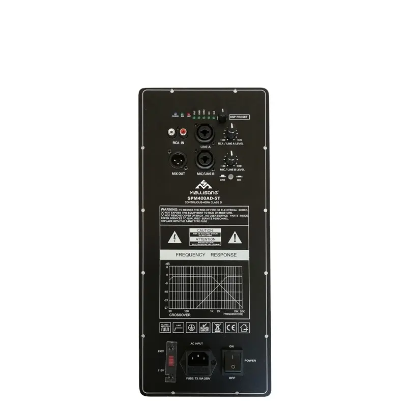 Customizável profissional SPM400AD-5T módulo amplificador de potência Classe D subwoofer placa de áudio