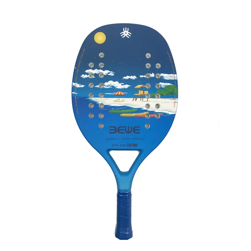 Professional Low MOQ Cheap Customized Full Carbon Beach Tennis racket