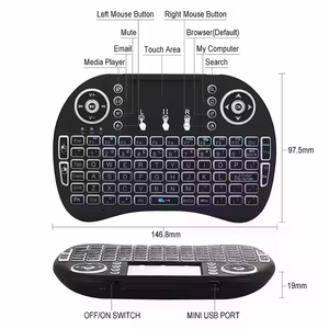 Mini <strong>Computer</strong> <strong>Keyboard</strong> Remote <strong>Control</strong> LED Lights Smart Mouse Features 2.4G Wireless RGB Dry Battery - Product Image 3