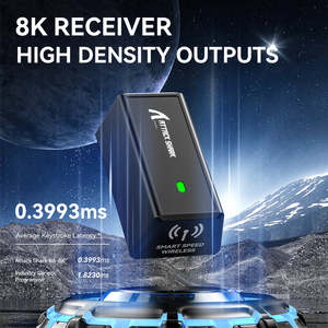 Attack Shark R6 Drei-Modus-Funkmaus PAW3950 Sensor 8K Wiederauf ladbare RGB-Computers pielmaus Leichte E-Sport 42000DPI