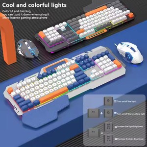 Best Gaming RGB Backlit <strong>Keyboard</strong> and Mouse Combo Wireless <strong>Function</strong> for Notebook Desktop <strong>Computer</strong> Office Use Metal Wired