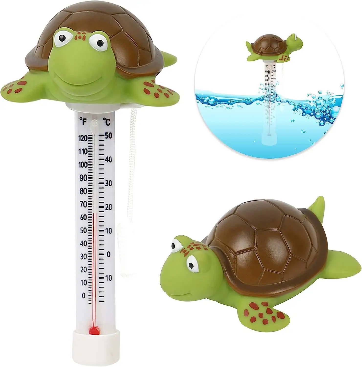 Newest Unicorn, flamingo Floating Pool Thermometer Water Floating Temperature Thermometer with String pool accessories
