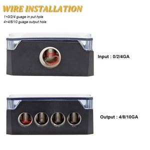 12 Volt Power Distribution Block <strong>Splitter</strong> for Boat Marine Auto-<strong>4</strong> Way <strong>4</strong>/8/10 Gauge <strong>Input</strong>/<strong>Output</strong> 0/<strong>2</strong>/<strong>4</strong> AWG Marine Crimp Terminal - Product Image 4