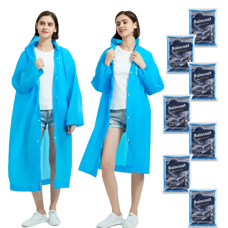 Logo personnalisé Poncho de pluie imperméable portable et réutilisable pour l'extérieur Manteau de pluie Imperméables pour le voyage