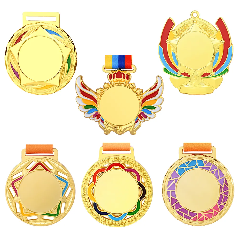Toptan fiyat yüksek kaliteli Metal çinko alaşım boş madalya 1 adet genel madalya herhangi bir rekabet maratonu futbol maçı kupa