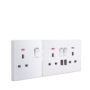 Europe Foreign Trade 86 Concealed Ultra Thin Matte <strong>Switch</strong> Panel 16A <strong>Multi</strong> <strong>Functional</strong> British German Standard USB Network <strong>Socket</strong> - Product Image 1