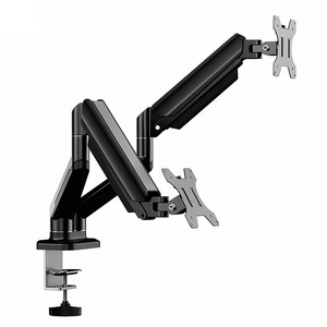 2 monitör için monitör kolları bilgisayar ekranları 10 ila 24 inç ayarlanabilir bahar monitör masası montaj - Product Image 3