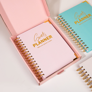 Tùy chỉnh A5 xoắn ốc màu hồng mục tiêu kế hoạch hàng tuần biểu hiện mục tiêu Tạp Chí undated kế hoạch cuốn sách chương trình nghị sự máy tính xách tay - Product Image 1