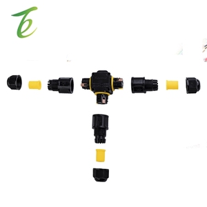 Conector impermeable tipo T IP68, una entrada y dos salidas, conector rápido de tres vías M20, cable de iluminación e iluminación - Product Image 1