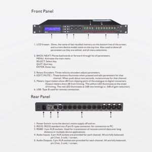 Procesador de audio digital 4 entradas 8 salidas Sistema de sonido profesional Karaoke Procesador de audio multifunción - Product Image 4