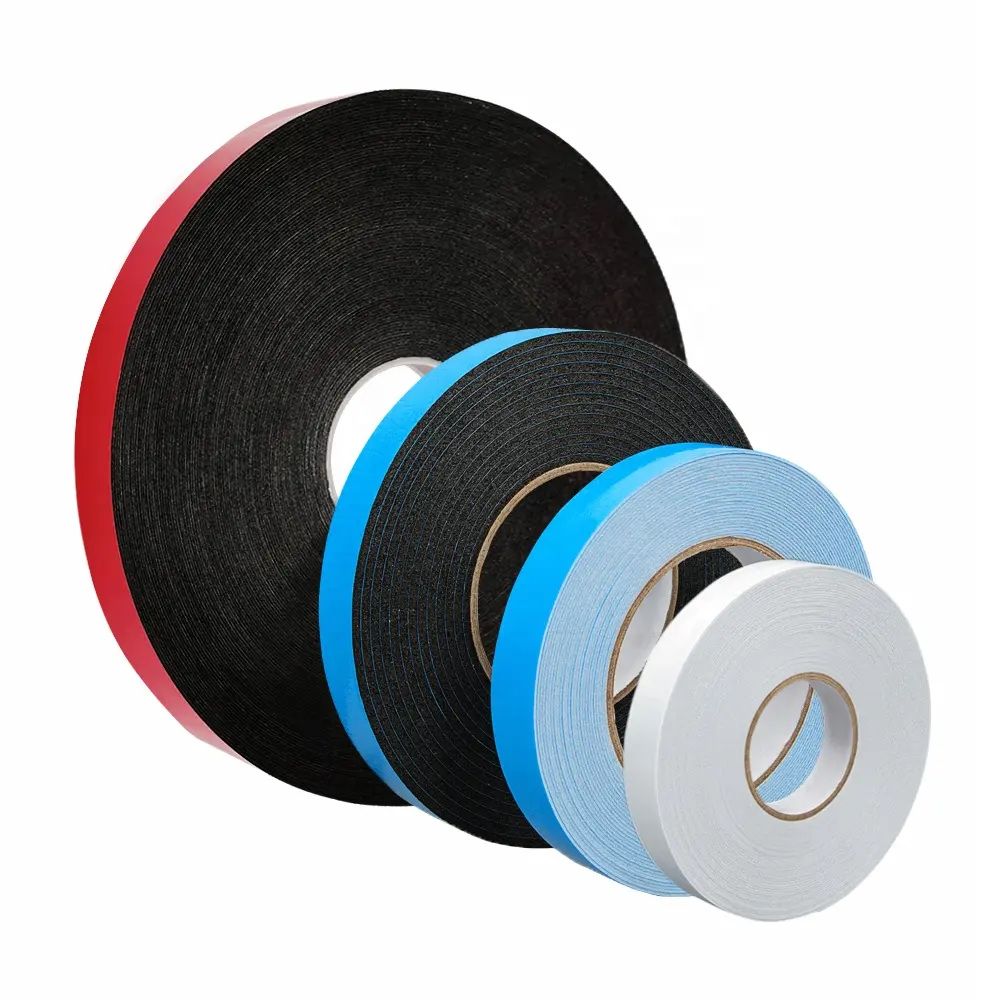 Dubbelzijdig Foam Montagetape Zwart Polyethyleen Acryl Zelfklevende Pe Foam Structurele Beglazing Tape Voor Auto Auto Auto