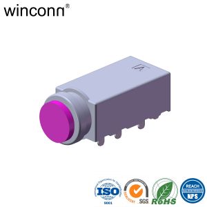 IP67 IP66金闪光6 8P 2.5 3.5直角倾角SMT PA6T PA9T LCP音频插孔电话插孔连接器 - Product Image 3