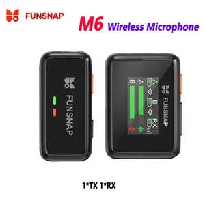 Funsnap ไมโครโฟนปก M6ไร้สายสำหรับ iPhone Android กล้อง DSLR สำหรับการสัมภาษณ์การถ่ายทอดสด Vlog - Product Image 4