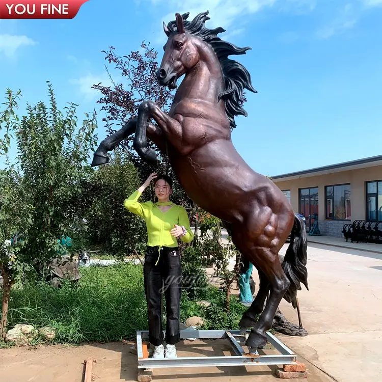 Statue de cheval en Bronze, extérieur, taille de vie de jardin personnalisée